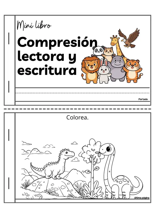 Mini libro comprensión lectora cortas Lenguaje segundo básico