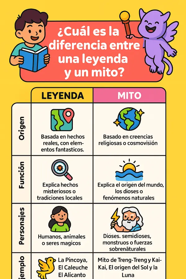 diferencias entre mito y leyenda