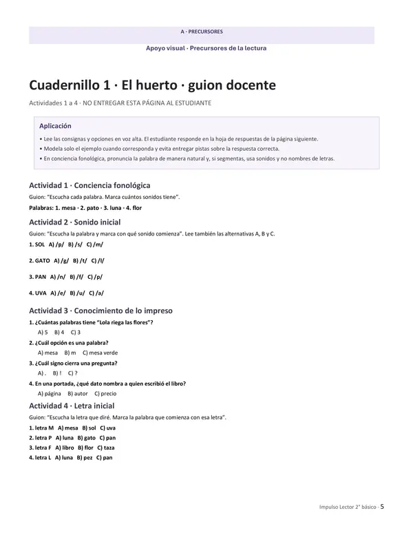 Pack 2 · Impulso Lector – 2° Básico