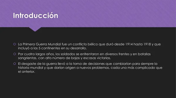 Consecuencias de la Primera Guerra Mundial