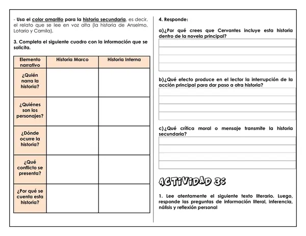 Guía de trabajo - Narración enmarcada