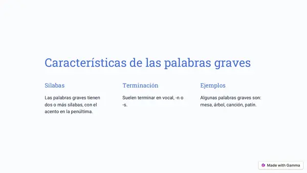 Palabras graves (Lenguaje)