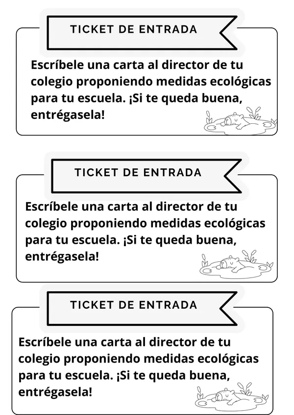 ticket de entrada escritura creativa
