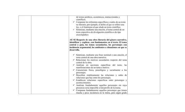 Planificacion anual tercero medio, lenguaje
