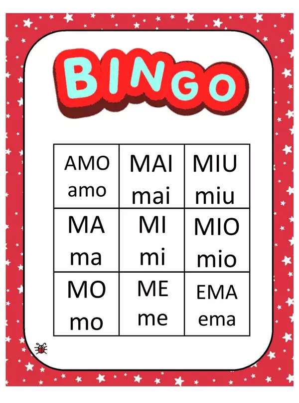 Bingo vocales editable