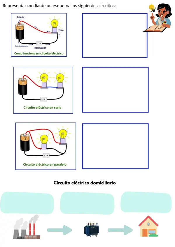  Ficha de Ciencias Naturales: Circuitos Eléctricos - Componentes, Conductores y Tipos🔌