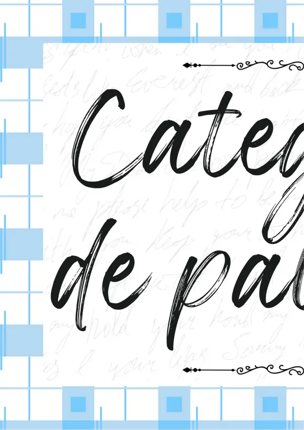 Categoría de palabras póster y lámina a4 