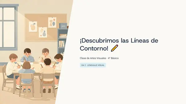 Descubrimos las Líneas de Contorno – Clase de Artes Visuales 4° Básico
