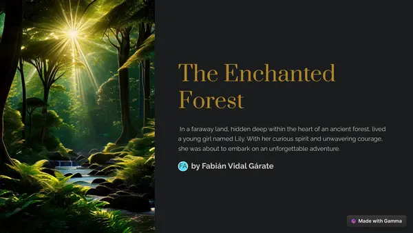 Cuento de inglés con preguntas "El bosque encantado"
