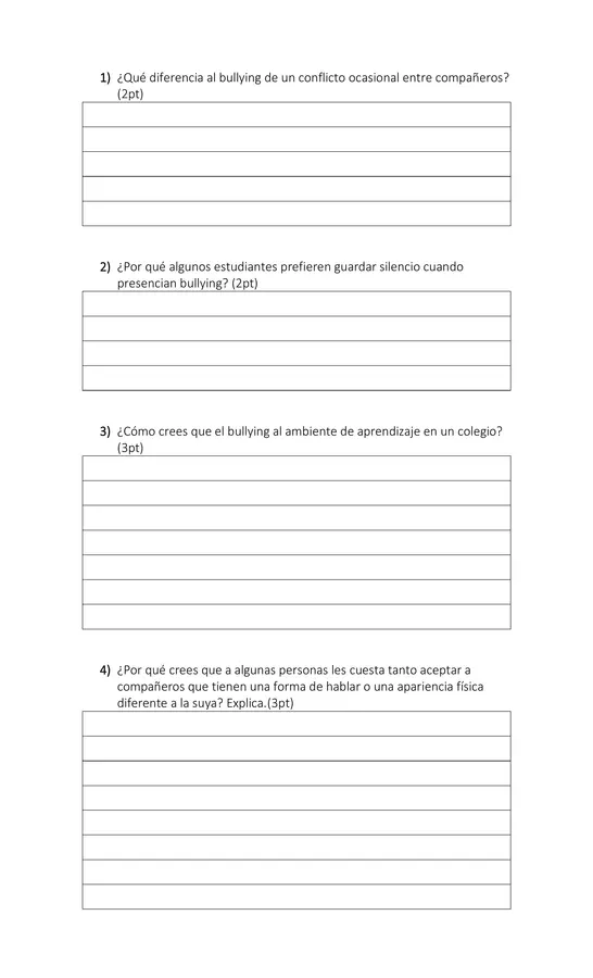 Prueba de escritura: La opinión y la anécdota