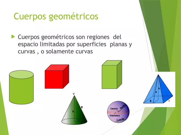 PRESENTACION CUERPOS GEOMETRICOS CON ACTIVIDADES, OCTAVO BASICO, UNIDAD 3