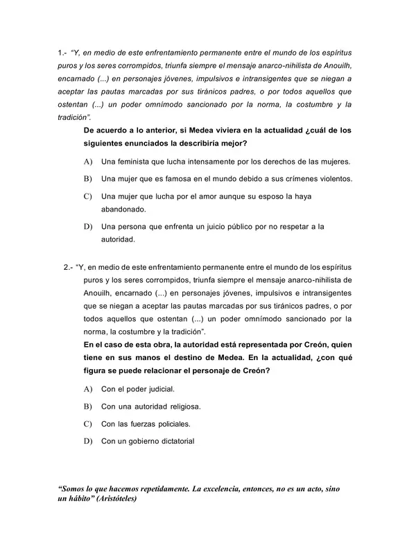 MINI ENSAYO  1-1 (16 PREGUNTAS) TEXTOS LITERARIOS