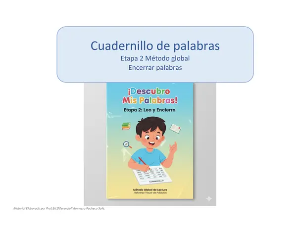 Encerrar palabras Método global etapa 2