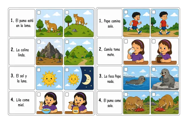 GUÍAS PARA EJERCITAR LECTURA Y COMPRENSIÓN DE PRIMERAS CONSONANTES