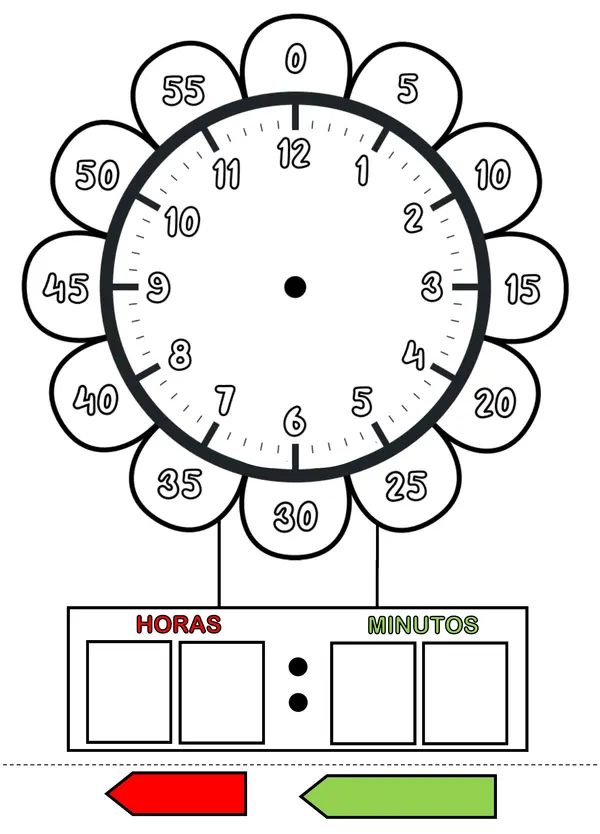 PLANTILLA PARA ARMAR RELOJ