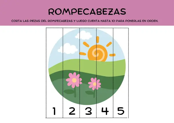 Rompecabezas del 1 al 10 – Actividad para conteo y orden numérico
