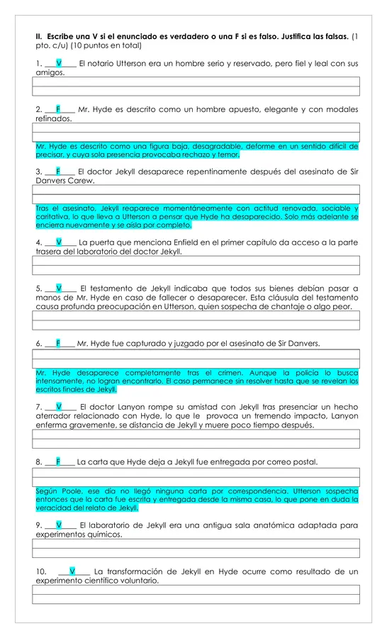 Prueba Lectura - El extraño caso del Dr. Jekyll y Mr. Hyde