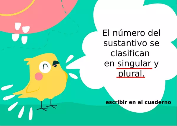 El número de los sustantivos.