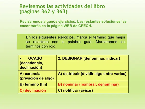 PPT PREPARACION PAES, LENGUAJE , vocabulario contextual 2, CLASE 6
