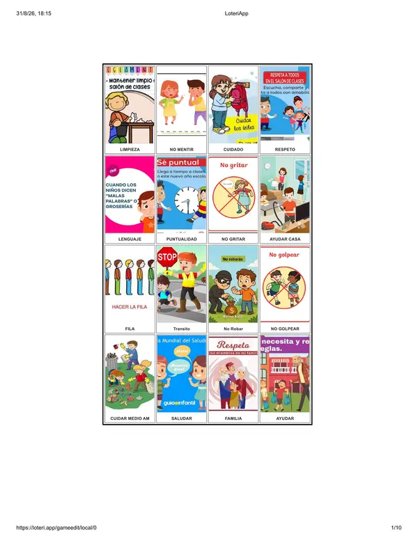 Lotería de tipos de Normas