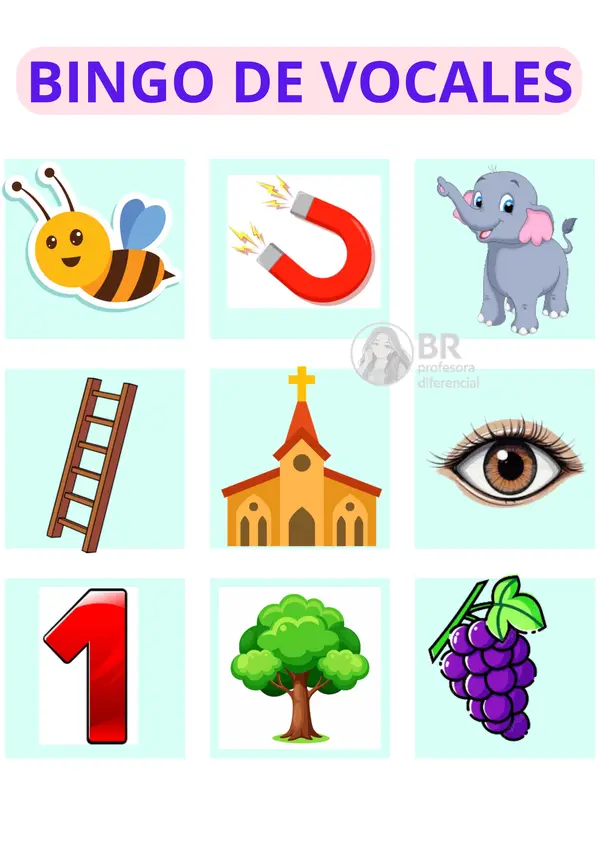 Juego de Vocales: Bingo Interactivo para Conciencia Fonológica