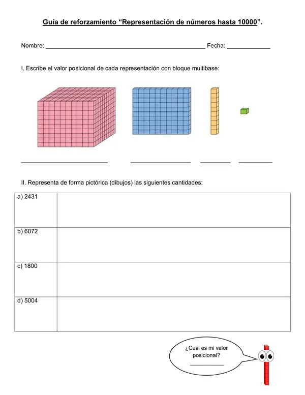 Guía de trabajo representación bloque multibase hasta 10000