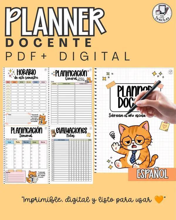 Planner Docente con Milo | Sin Fecha, Todo Nivel | Digital y PDF