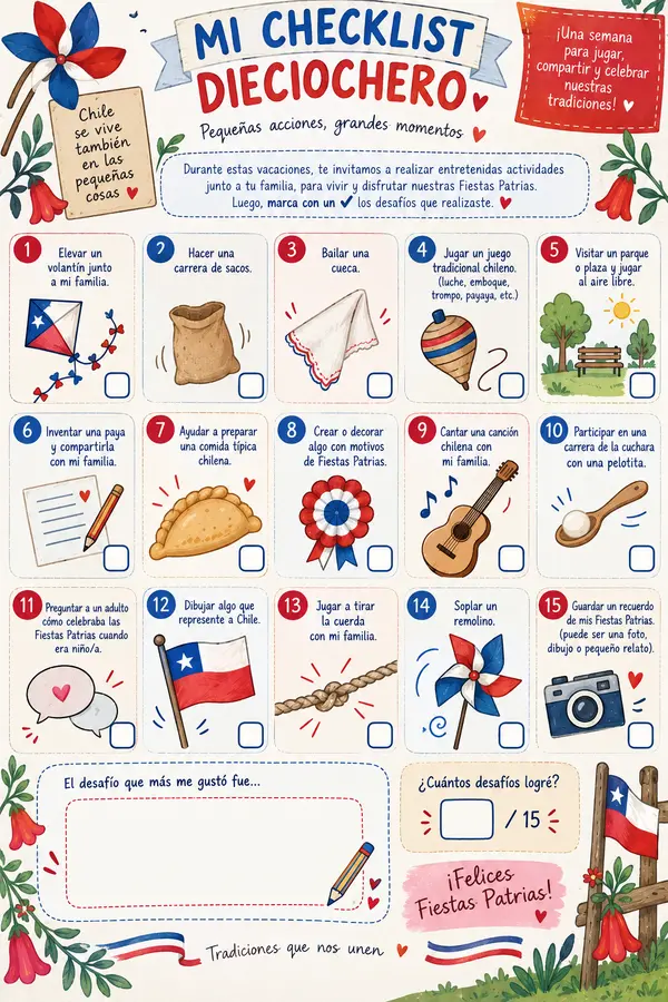 Checklist dieciochero