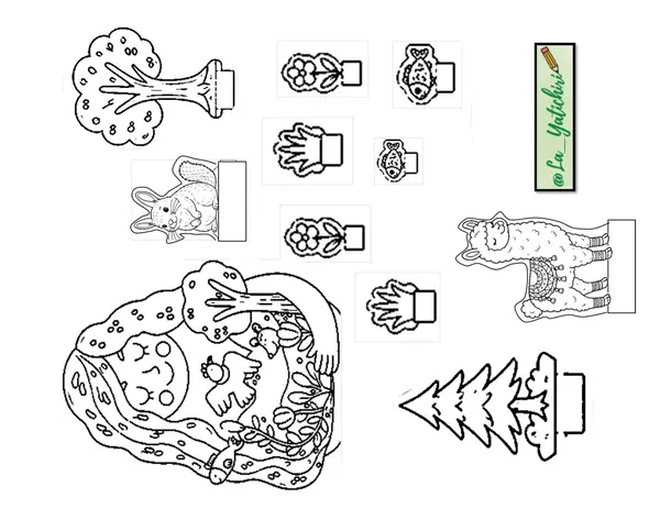 Maqueta de la PACHAMAMA (En color y blanco y negro)