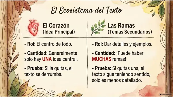 Idea principal y secundaria
