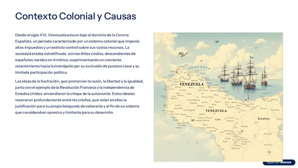 La independencia de Venezuela