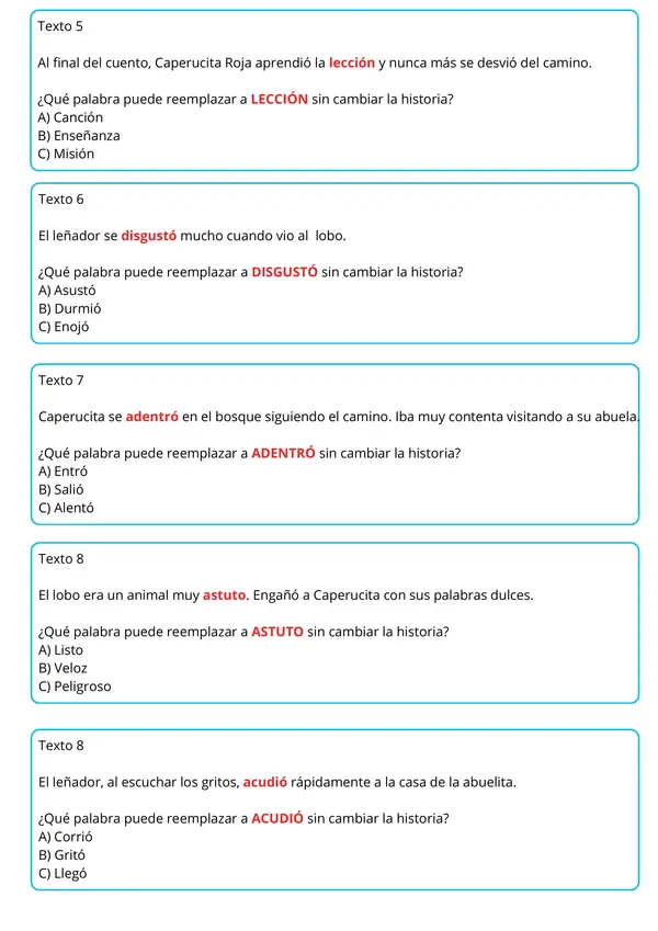 Ficha: Conciencia Semántica - 2° Básico Lenguaje y comunicación