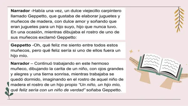 PPT obra de teatro Pinocho