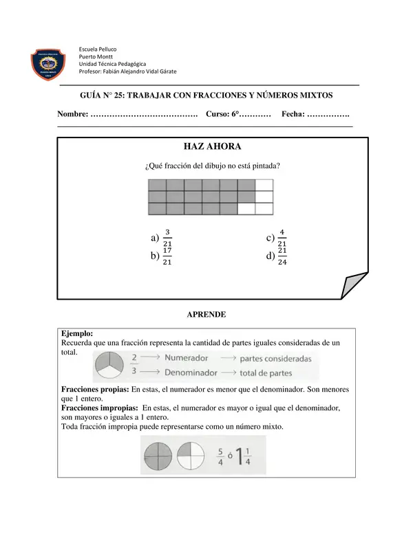 Trabajar con fracciones y números mixtos