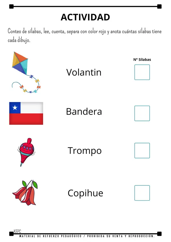 CUADERNILLO PARA COLOREAR: FIESTAS PATRIAS CHILENAS