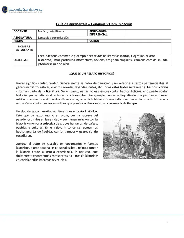 Guia Relato histórico: Lautaro