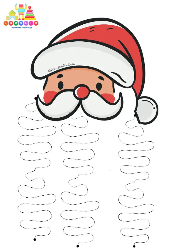 ¡Decora la barba del Viejito Pascuero!