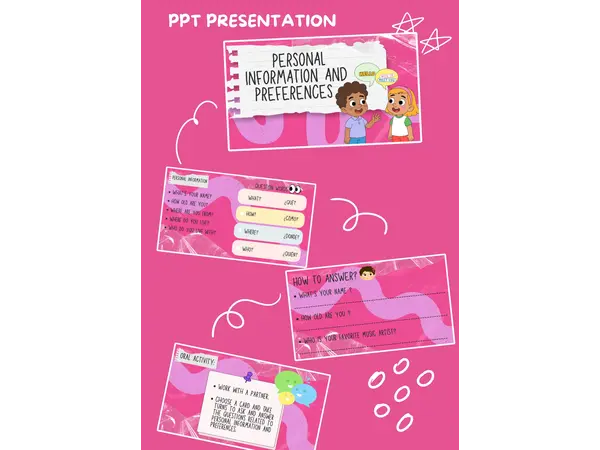 Actividad: Asking and giving Personal Information and Preferences.