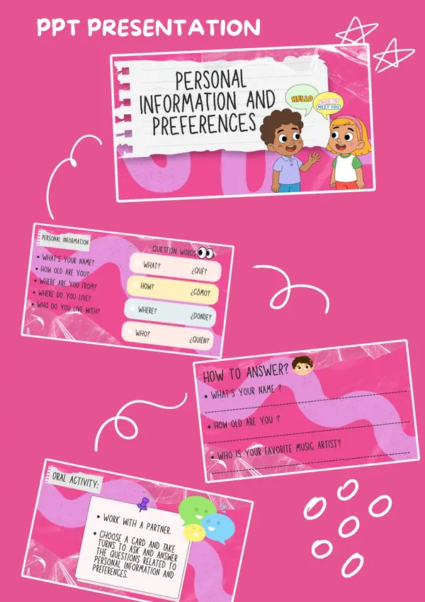 Actividad: Asking and giving Personal Information and Preferences.