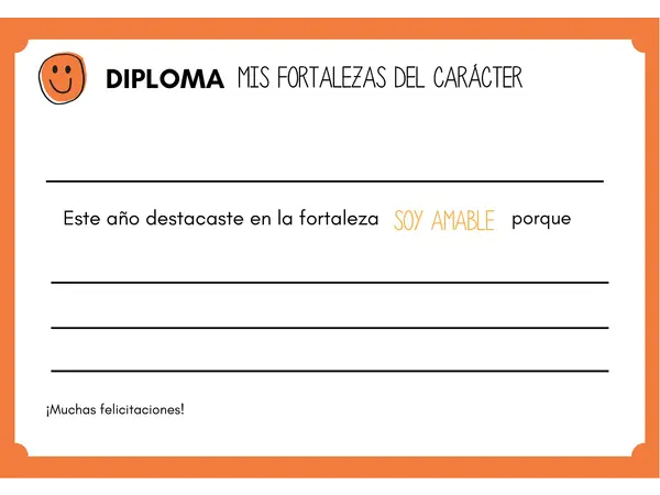 Diplomas programa fortalezas del caracter