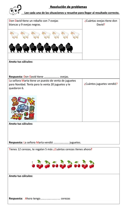 Guía de aprendizaje Resolución de problemas. Primero Básico