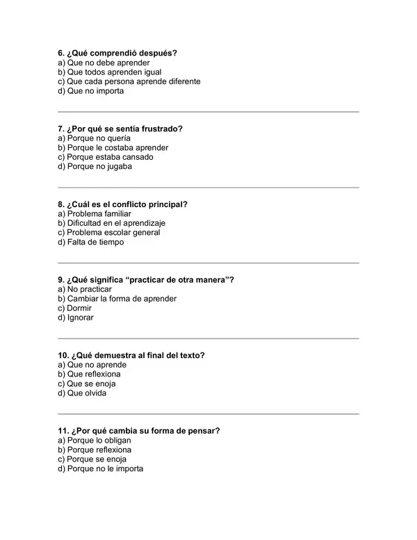 Prueba del libro "¿Soy dix-leso?, por Papelucho" (Marcela Paz)