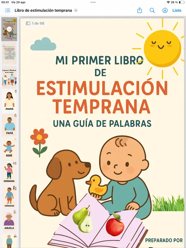 Mi Primer Libro de Estimulación Temprana: Una Guía de Palabras para Niños y Niñas