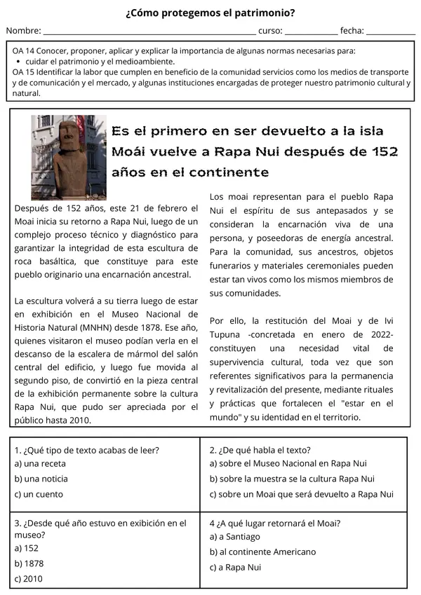 "Guardianes del Patrimonio Natura y Cultural de Chile"