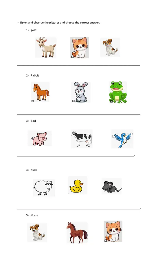 Guía de los animales de la granja