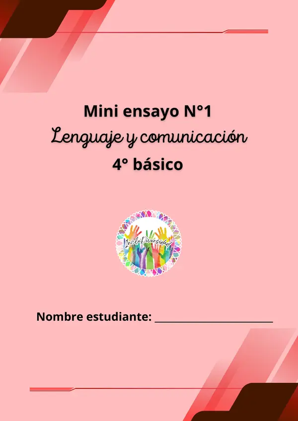 Mini ensayo n°1. SIMCE 4° BÁSICO - Lenguaje y comunicación
