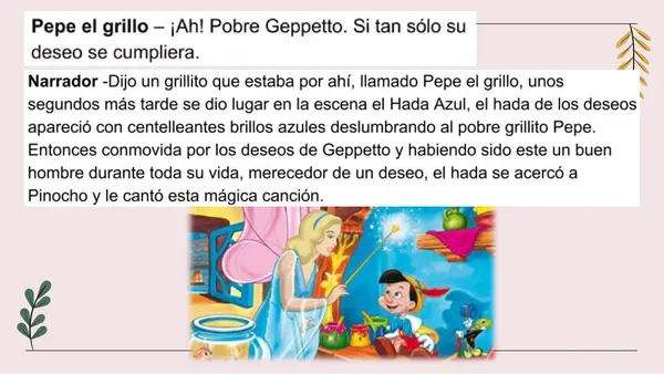 PPT obra de teatro Pinocho
