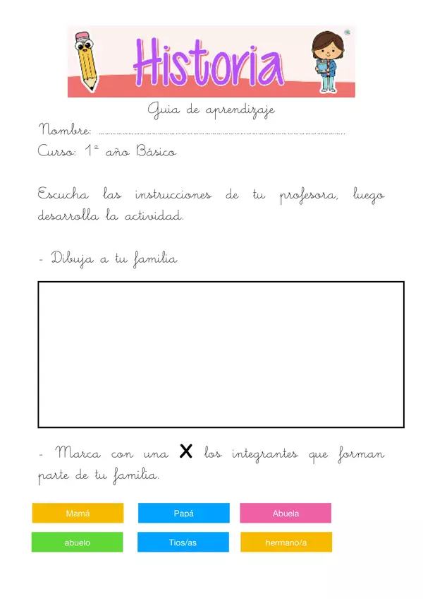Guía de aprendizaje: La familia y sus tradiciones.