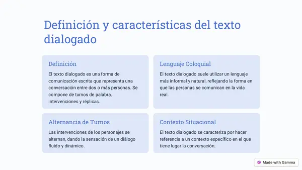 Texto dialogado