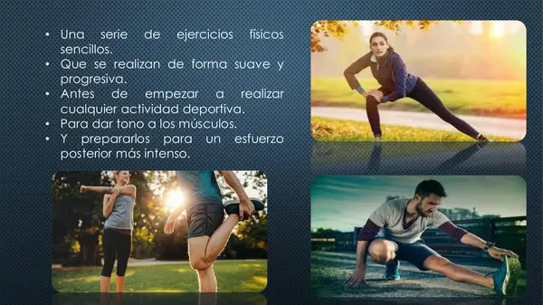 CALENTAMIENTO FÍSICO; ACTIVA A TU GRUPO DESDE EL PRIMER MINUTO